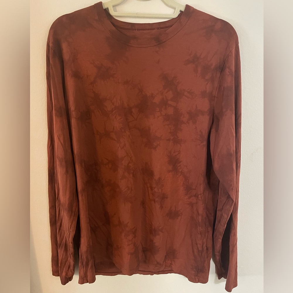 Lululemon Fundamental Long sleeve Red Tie Dye